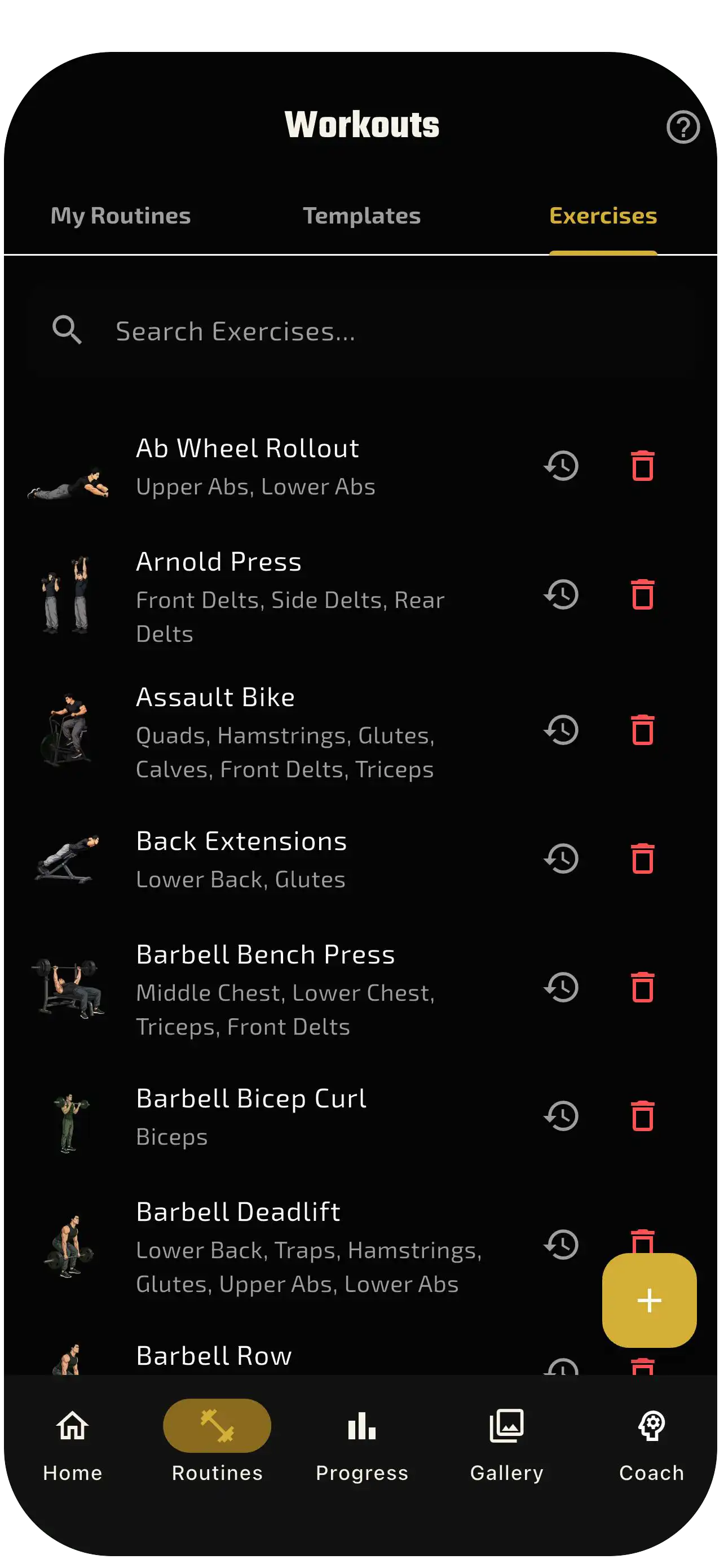 Phibidi exercise library interface